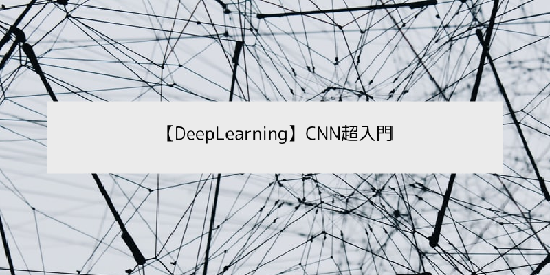Featured image of post 【DeepLearning】CNN超入門