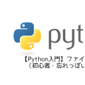 【Python入門】ファイルの扱い方（初心者・忘れっぽい人向け）